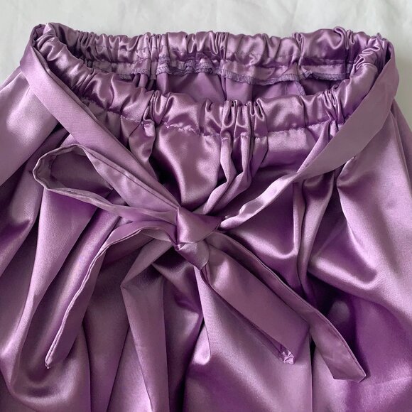 Purple Long Satin Skirt Lolita Dollette Balletcore Coquette Fairy Princess Boho - Picture 7 of 15